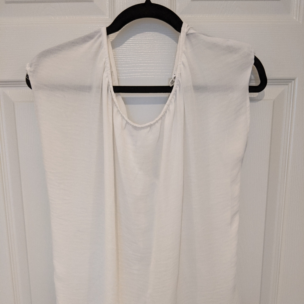 CAbi White Eliza Blouse #410 sx XS